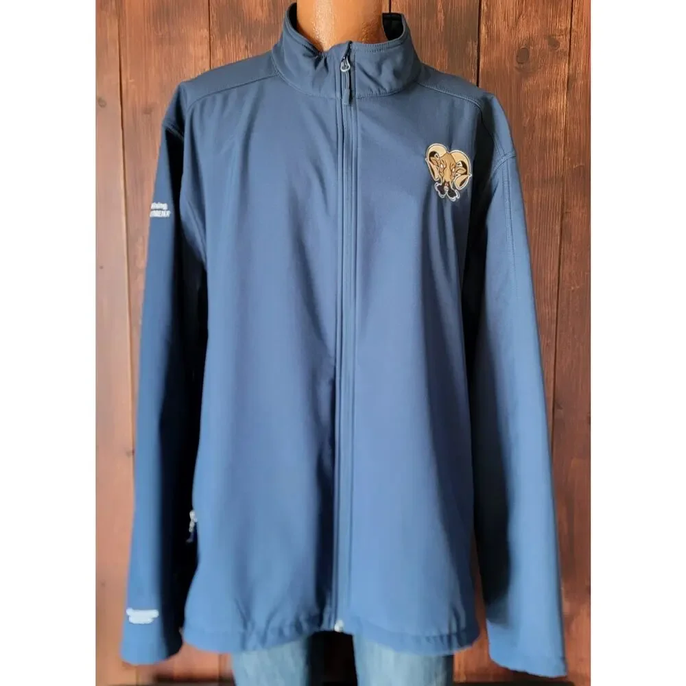 Men 4XL Michelin US9 Ardmore OK Port Authority Jacket‎ Blue Mr. Bibb Logo Unique